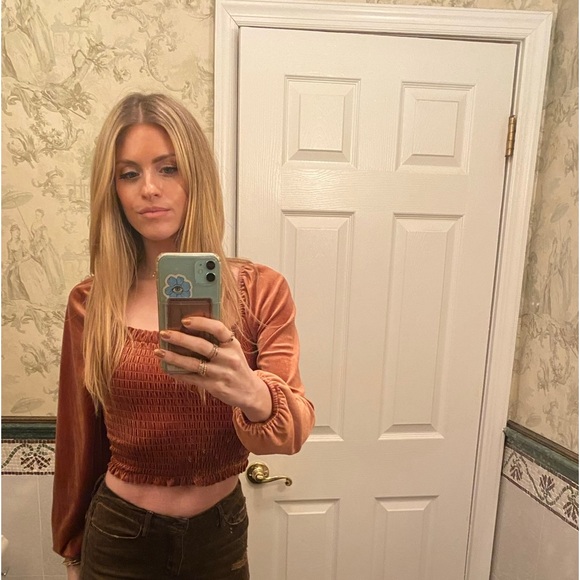 Elodie velour peasant top xs - Picture 3 of 10